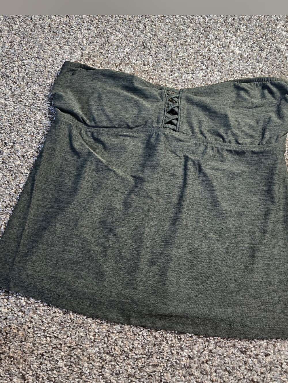 *SALE* Mossimo Supply Co Olive Green Strapless Swim Tankini Top Women's Large